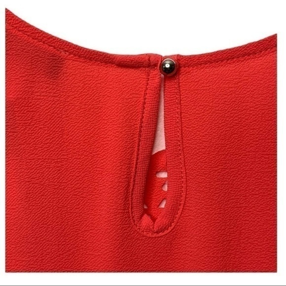 PAPERMOON Stitchfix Lasercut Sleeveless Blouse Coral NWT XS - Picture 8 of 9